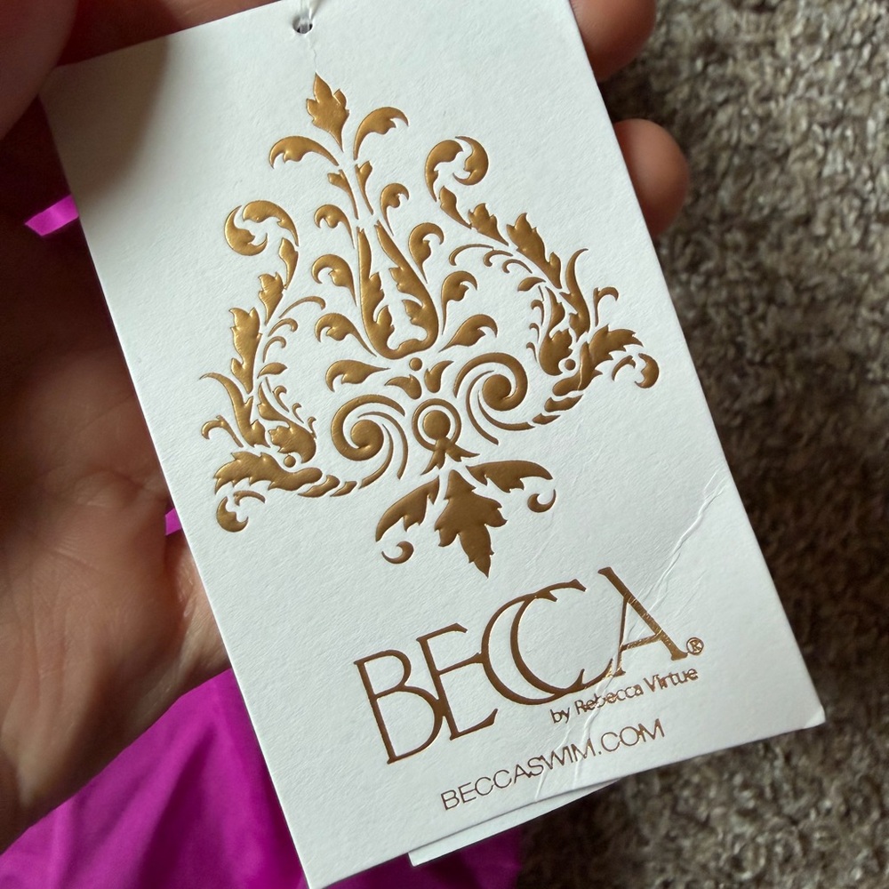 BECCA Fuchsia Cutout One-Piece Swimsuit - Picture 7 of 9